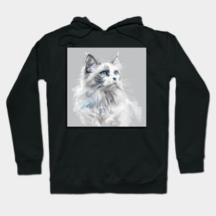 Blue-Eyed Whisper: The Ragdoll's Gaze Hoodie